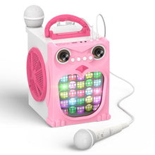 Load image into Gallery viewer, EARISE K25P Karaoke Machine for Kids Girls, Karaoke System Set with 2 Microphones
