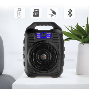(Open Box) EARISE T26 Karaoke Machine Bluetooth Speaker with Wireless Microphone, Lightweight for Outdoors