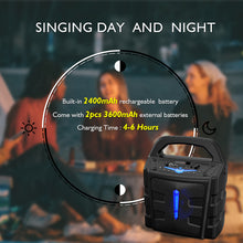Load image into Gallery viewer, EARISE Vigorowl T65 Portable PA System with 2 Extra Batteries &amp; 2 Microphones
