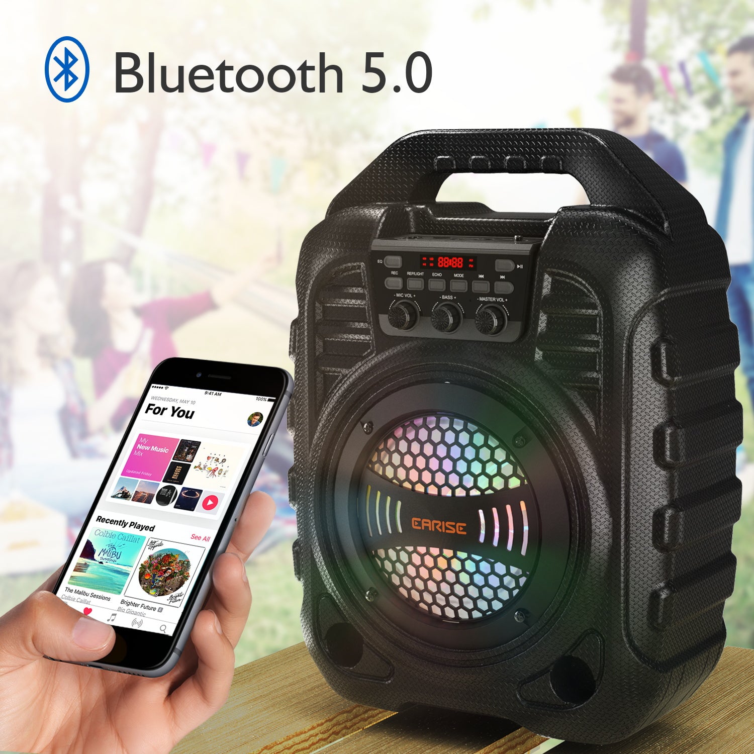 Karaoke Machine with 2 Microphones,Karaoke Machine for Adults and  Kids,Portable Mini Karaoke Speaker PA System,Support Bluetooth/USB/AUX/TF,  Karaoke